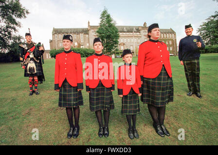 Queen Victoria School, Dunblane. Pupil inspection. Stock Photo