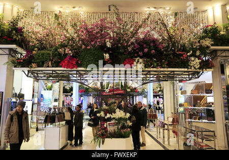 Annual Macy's Spring Flower Show in Macy's department store in Herald Square,Manhattan, New York City,USA Stock Photo