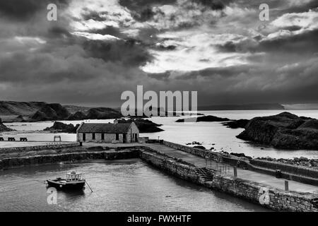 Ballintoy Harbour, Ballintoy Village, County Antrim, Ulster, Northern Ireland, Europe Stock Photo