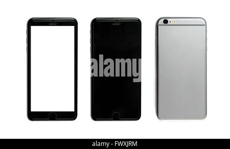 New realistic mobile phone smartphone collection Stock Photo