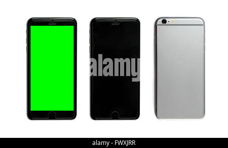 New realistic mobile phone smartphone collection Stock Photo