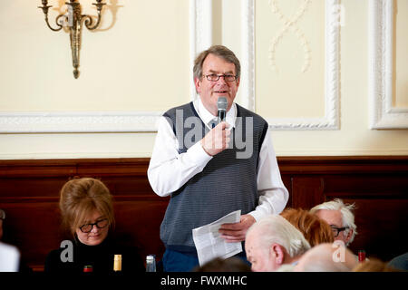 Jeremy Lewis at the Oldie Literary Lunch 08-3-16 Stock Photo