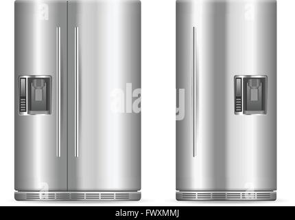 Fridge on a white background. Stock Vector