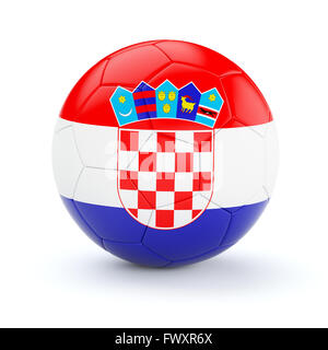 Soccer football ball with Croatia flag Stock Photo