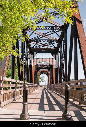 Front view of Winters railway Historic Trestle Train Bridge in California, USA Stock Photo