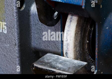 Detail of big grinder in the workshop Stock Photo