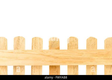 Wooden fence isolated on white. Enclosing structure Stock Photo - Alamy