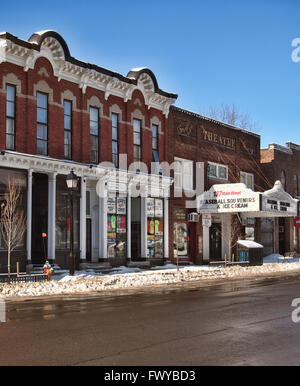 Old fashioned main street building facades Stock Photo - Alamy