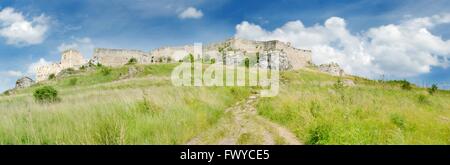 Slovakia spis castle on the hill in summer. Stock Photo