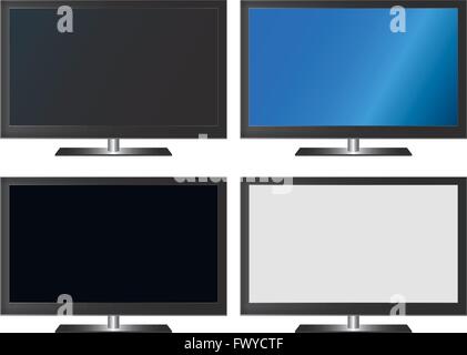 Illustration Graphic Vector Flatscreen with Copyspace for the creative use in graphic design Stock Vector