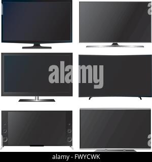Illustration Graphic Vector Flatscreen with Copyspace for the creative use in graphic design Stock Vector