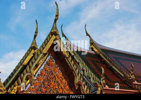 Wat Phra Keo on Chao Praya River, Bangkok, Thailand Stock Photo
