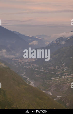 Banos De Agua Santa Aerial View, Ecuador, South America Stock Photo