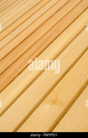Background Of Clean New Pine Wood Decking Stock Photo