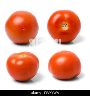 Fresh tomato shot from four points of view. Stock Photo