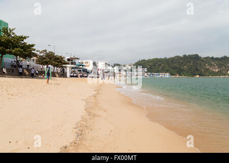 Tung Wan Beach at the Cheung Chau Island in Hong Kong, China. Stock Photo