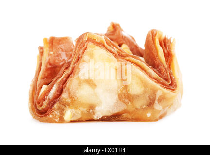 oriental sweets baklava, isolated on white background Stock Photo