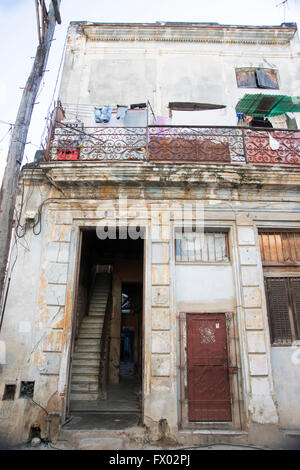 Stairs of an old building in Old Havana Stock Photo