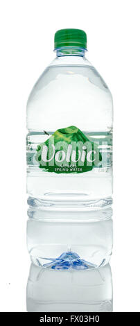 Winneconne, WI - 5 March 2016:  A bottle of Volvic natural spring water Stock Photo
