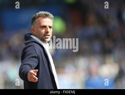 Bochum, Germany, 9th April, 2014. Football, 2nd Bundesliga, Bochum, Germany, 09.04.2016, Vfl Bochum vs FSV Frankfurt: Manager Tomas Oral (Frankfurt).  Credit:  Juergen Schwarz/Alamy Live News Stock Photo