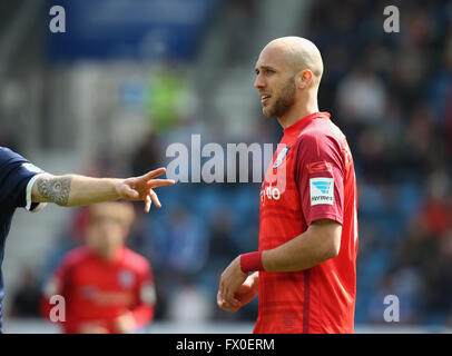 Bochum, Germany, 9th April, 2014. Football, 2nd Bundesliga, Bochum, Germany, 09.04.2016, Vfl Bochum vs FSV Frankfurt: Dani Schahin (Frankfurt).  Credit:  Juergen Schwarz/Alamy Live News Stock Photo