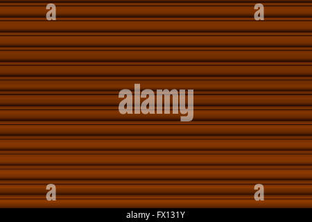 Brown corrugated steel metal garage door background Stock Photo