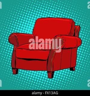 Red armchair furniture vector Stock Vector