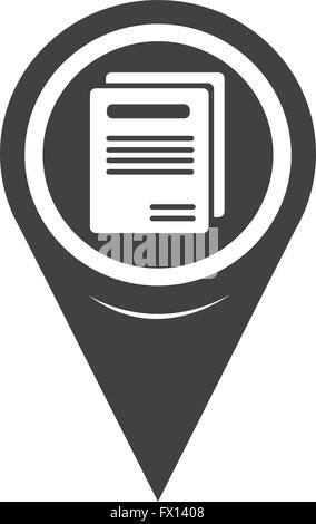 Map Pointer Book Icon Stock Vector