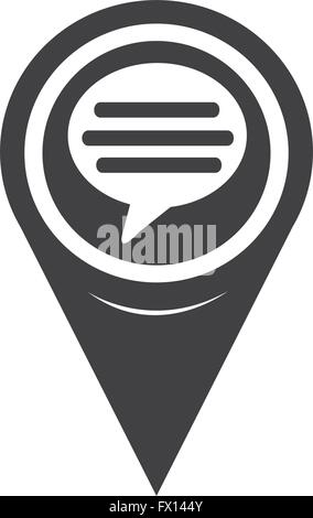 Map Pointer Comment Icon Stock Vector