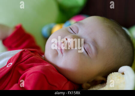 Calm sleeping baby at midday Stock Photo