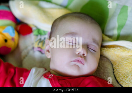 Calm sleeping baby at midday Stock Photo