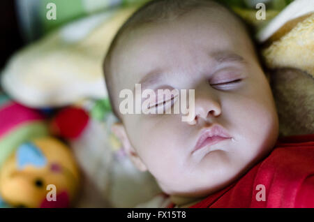 Calm sleeping baby at midday Stock Photo