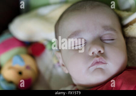 Calm sleeping baby at midday Stock Photo