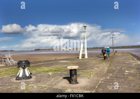 Lydney Harbour and Docks, Gloucestershire, UK on the River Severn looking towards Gloucester. Stock Photo