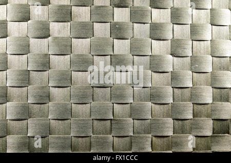 Woven wood fiber texture pattern, off green in color. Stock Photo