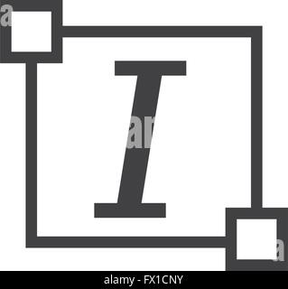 Italic Text font edit letter icon Stock Vector
