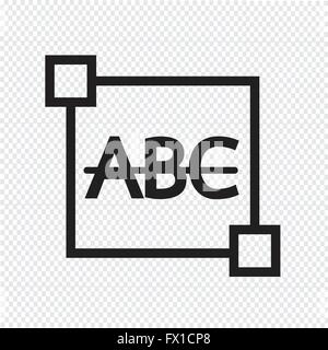 Strikethrough Text edit letter icon Stock Vector