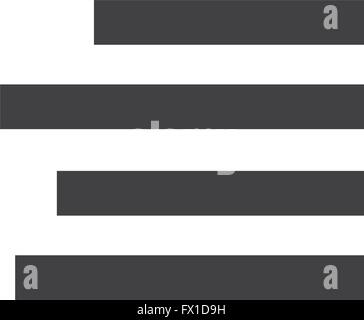 Align Text Right icon sign Illustration Stock Vector