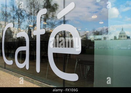 Exterior of the Tate Modern Cafe on Bankside in central London, UK Stock Photo