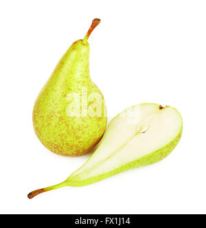 fresh conference pears, isolated on white background Stock Photo