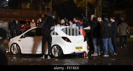 Zayn Malik Seen Filming His New Music Video In Manchester  Featuring: Zayn Malik Where: Manchester, United Kingdom When: 09 Mar 2016 Stock Photo