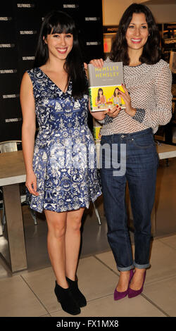 Jasmine and Melissa Hemsley sign copies of their new book at Selfridges Oxford Street London. Jasmine and Melissa Hemsley  Featuring: Melissa Hemsley, Jasmine Hemsley Where: London, United Kingdom When: 09 Mar 2016 Stock Photo