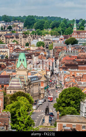 View over the historical old town center of Winchester, Hampshire, England. Stock Photo