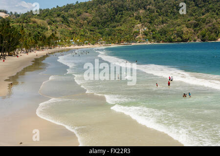 A beautiful day at Maracas Beach,Trinidad. Stock Photo