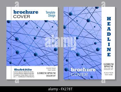Chemistry - line design brochure poster template A4 Stock Vector Image ...