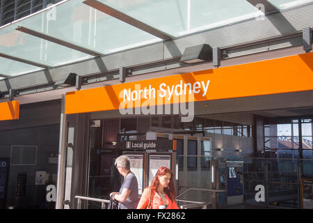 North Sydney railway train station, new south wales,australia Stock Photo