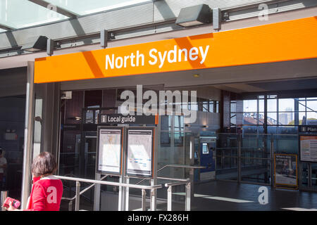 North Sydney railway train station, new south wales,australia Stock Photo