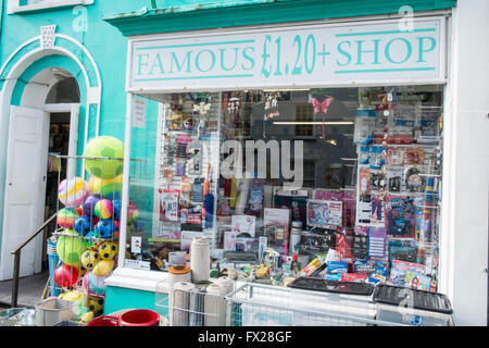 Famous £1.20 shop.Aberaeron,Ceredigion,Wales,U.K.,Europe Stock Photo