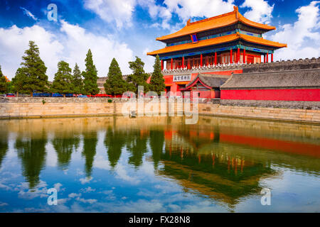 Beijing, China at the northern gate of the Forbidden City. Stock Photo