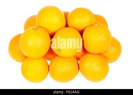 Fresh oranges isolated on a white background Stock Photo